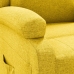 Sillón reclinable de tela amarillo