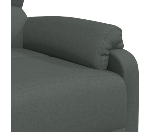 Sillón reclinable de tela gris oscuro