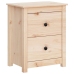 Mesita de noche madera maciza de pino 50x35x61,5 cm