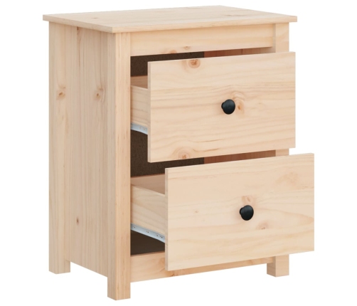 Mesita de noche madera maciza de pino 50x35x61,5 cm