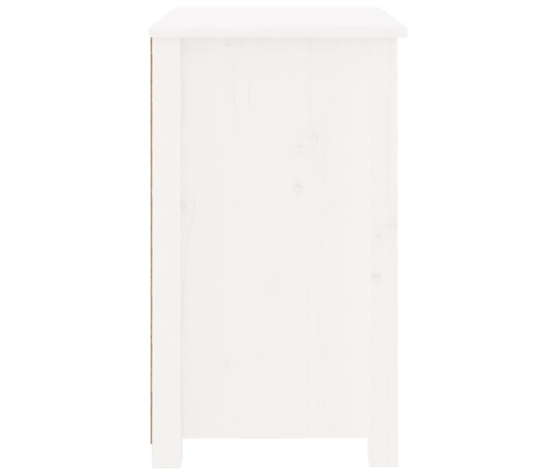 vidaXL Mesita de noche madera maciza de pino blanca 50x35x61,5 cm