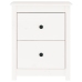 Mesitas de noche 2 uds madera maciza pino blanca 50x35x61,5 cm