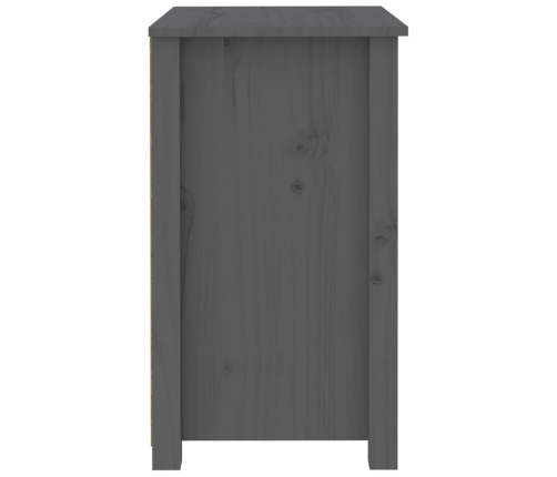 Mesitas de noche 2 uds madera maciza de pino gris 50x35x61,5 cm