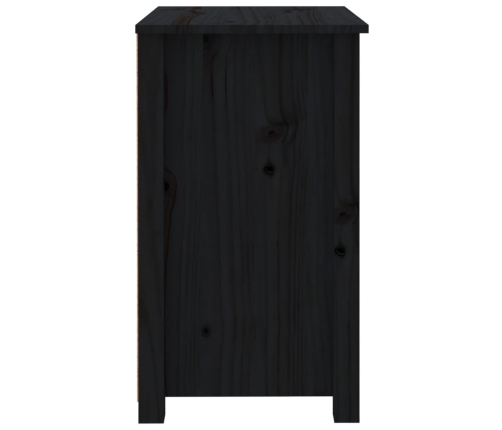 vidaXL Mesitas de noche 2 uds madera maciza de pino negra 50x35x61,5cm