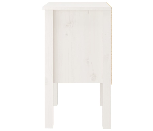 Mesita de noche madera maciza de pino blanco 40x35x61,5 cm