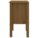 Mesita de noche madera maciza de pino marrón miel 40x35x61,5 cm