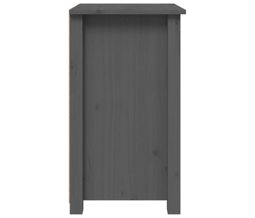 vidaXL Mesita de noche madera maciza de pino gris 40x35x61,5 cm