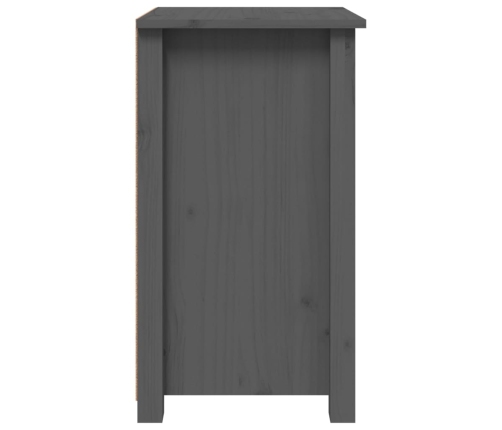 Mesitas de noche 2 uds madera maciza de pino gris 40x35x61,5 cm