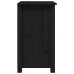 Mesita de noche madera maciza de pino negro 40x35x61,5 cm