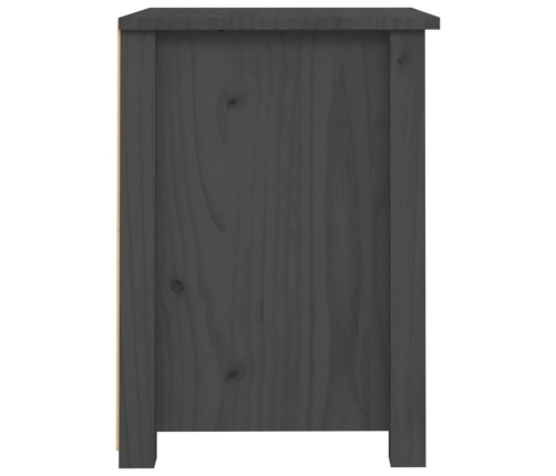 vidaXL Mesita de noche madera maciza de pino gris 40x35x49 cm