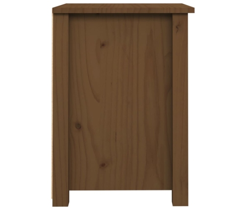 Mesita de noche madera maciza de pino marrón miel 40x35x49 cm