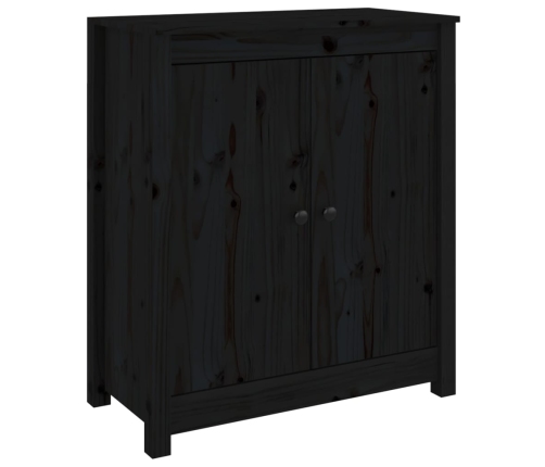 Aparador de madera maciza de pino negro 70x35x80 cm