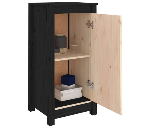 Aparadores 2 uds madera maciza de pino negro 39x35x80 cm