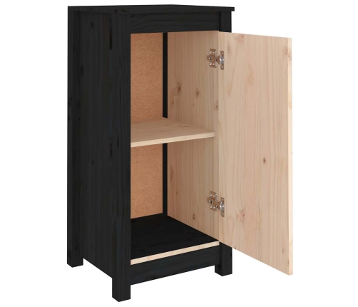 Aparadores 2 uds madera maciza de pino negro 39x35x80 cm