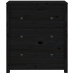 Aparador de madera maciza de pino negro 70x35x80 cm