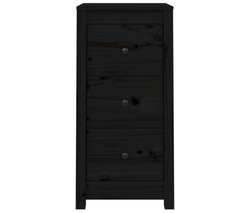 Aparadores 2 uds madera maciza de pino negro 40x35x80 cm