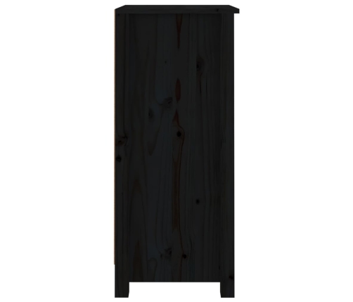 Aparadores 2 uds madera maciza de pino negro 40x35x80 cm