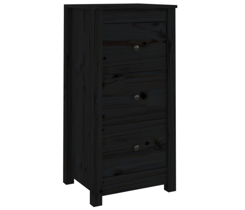 Aparadores 2 uds madera maciza de pino negro 40x35x80 cm