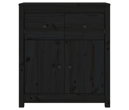 Aparador de madera maciza de pino negro 70x35x80 cm