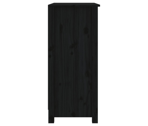 Aparador de madera maciza de pino negro 70x35x80 cm