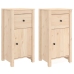 Aparadores 2 uds madera maciza de pino 40x35x80 cm