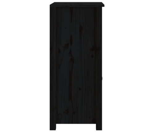 Aparador de madera maciza de pino negro 40x35x80 cm