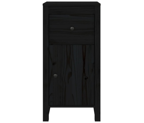 Aparadores 2 uds madera maciza de pino negro 40x35x80 cm