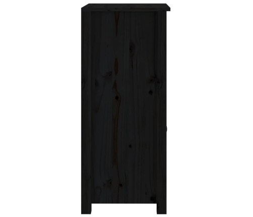 Aparadores 2 uds madera maciza de pino negro 40x35x80 cm