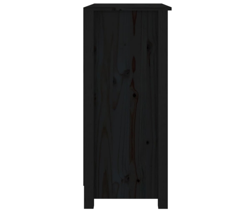 Aparador de madera maciza de pino negro 70x35x80 cm