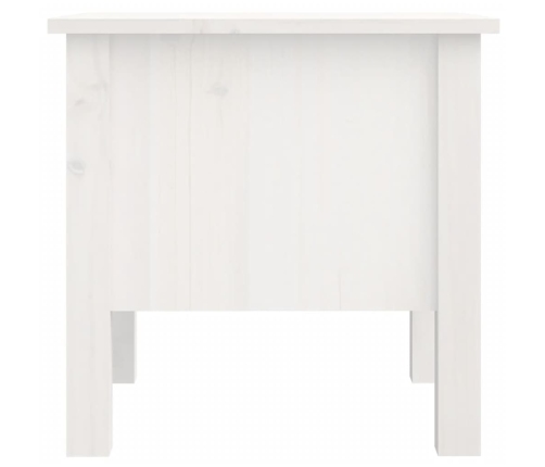 Mesa auxiliar de madera maciza de pino blanco 40x40x39 cm