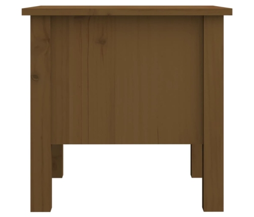 Mesa auxiliar 2 uds madera maciza pino marrón miel 40x40x39 cm