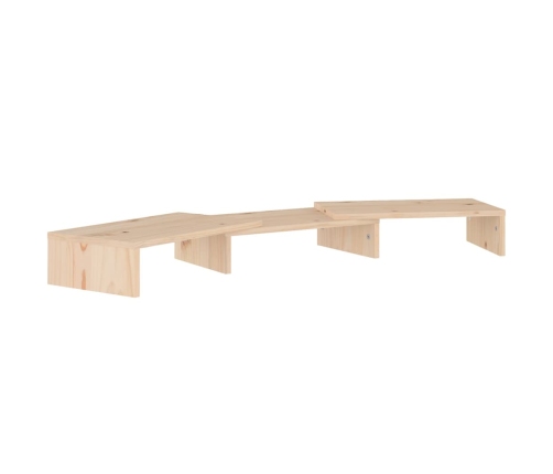 Soporte para monitor madera maciza de pino 80x24x10,5 cm