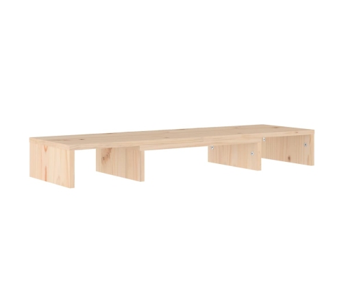 Soporte para monitor madera maciza de pino 80x24x10,5 cm