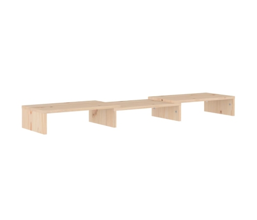 Soporte para monitor madera maciza de pino 80x24x10,5 cm