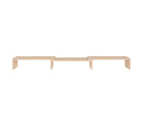 Soporte para monitor madera maciza de pino 80x24x10,5 cm