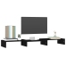 vidaXL Soporte de monitor madera maciza de pino negro 80x24x10,5 cm