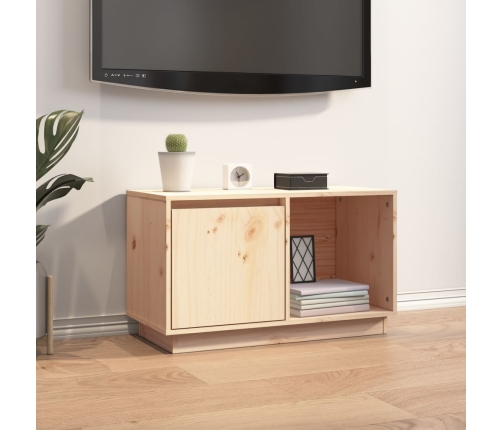 Mueble de TV de madera maciza de pino 74x35x44 cm