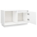 Mueble para TV de madera maciza de pino blanco 74x35x44 cm