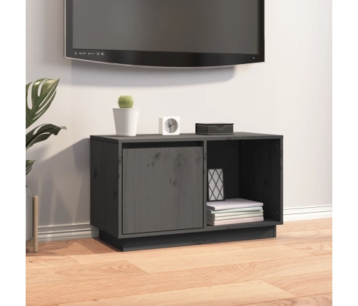 Mueble de TV de madera maciza de pino 74x35x44 cm