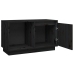 Mueble de TV de madera maciza de pino negro 74x35x44 cm