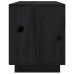 Mueble de TV de madera maciza de pino negro 74x35x44 cm