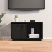 vidaXL Mueble de TV de madera maciza de pino negro 74x35x44 cm