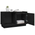 Mueble de TV de madera maciza de pino negro 74x35x44 cm