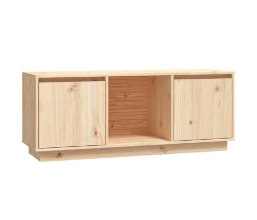 Mueble de TV de madera maciza de pino 110,5x35x44 cm