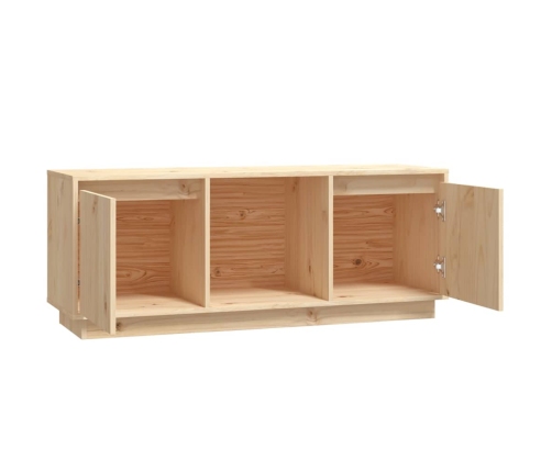 Mueble de TV de madera maciza de pino 110,5x35x44 cm