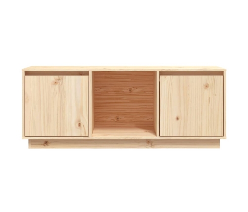 Mueble de TV de madera maciza de pino 110,5x35x44 cm