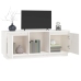 Mueble para TV de madera maciza de pino blanco 110,5x35x44 cm