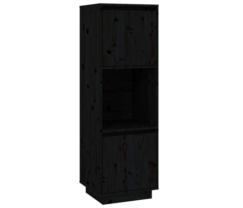 Aparador alto de madera maciza de pino negro 38x35x117 cm