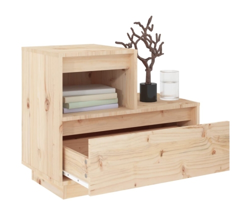 Mesitas de noche 2 uds madera maciza de pino 60x34x51 cm