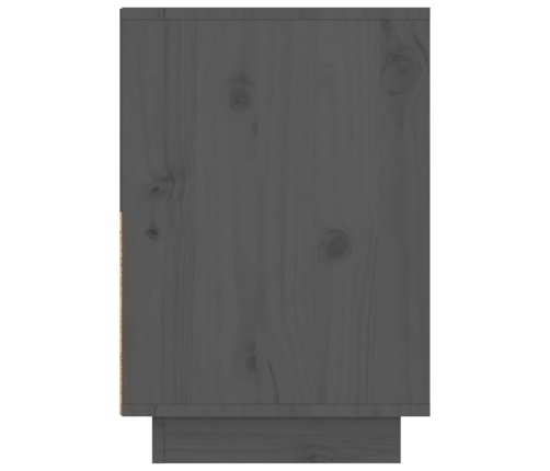 Mesitas de noche 2 uds madera maciza de pino gris 60x34x51 cm